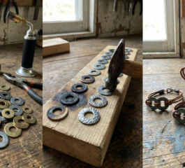 Hardware Washers Become Antiqued Bracelets in Step-by-Step Jewelry Guide