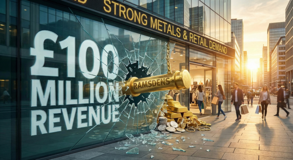 Ramsdens Breaks £100 Million Revenue Barrier on Strong Metals and Retail Demand