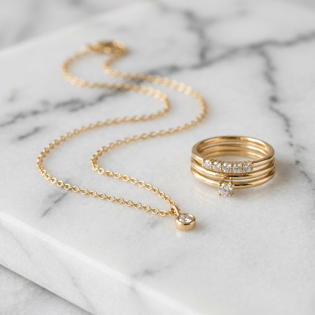 Minimalist fine jewelry trend for elegant women
